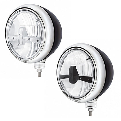 United Pacific - Black Guide Headlight 5 LED Bulb (Blackout or Chrome)