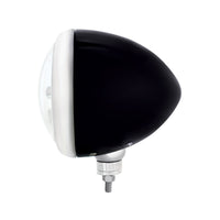 United Pacific - Black Guide Headlight 9007 Bulb With Amber or White LED Halo Rim