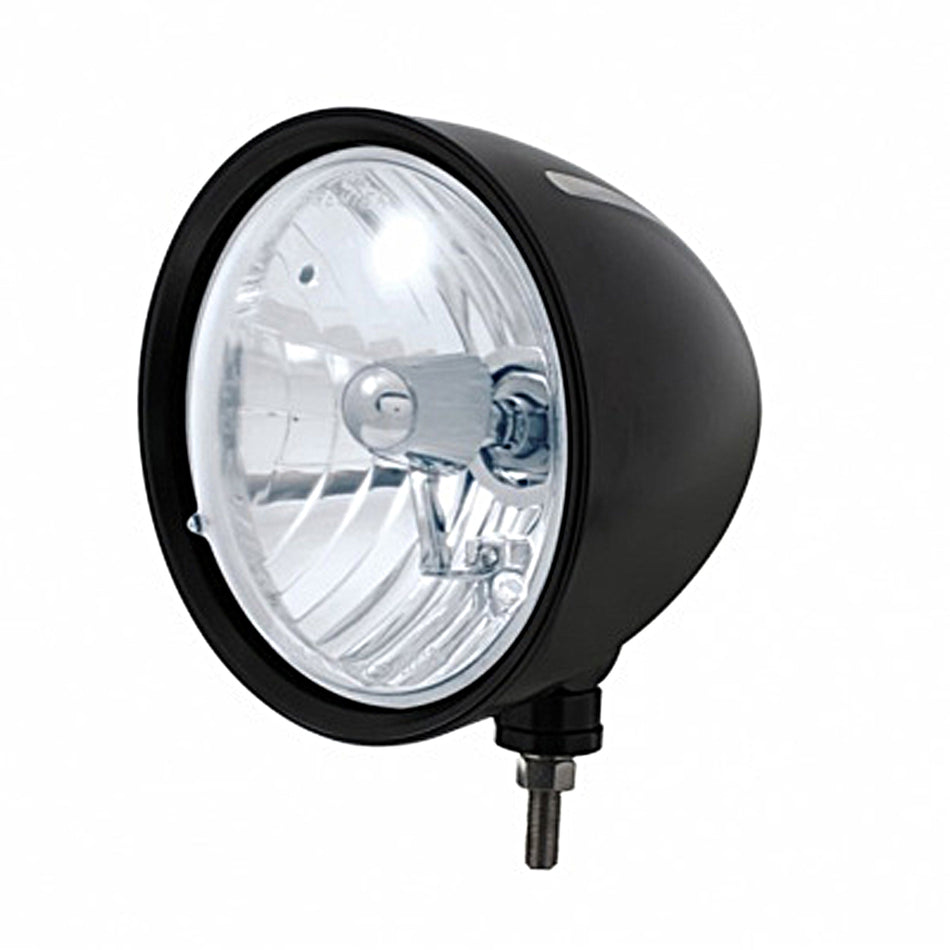 United Pacific - Black "Billet" Style Groove Headlight Crystal H4 Bulb