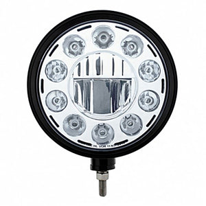 United Pacific - Black "Billet" Style Groove Headlight 11 LED Bulb (Chrome)
