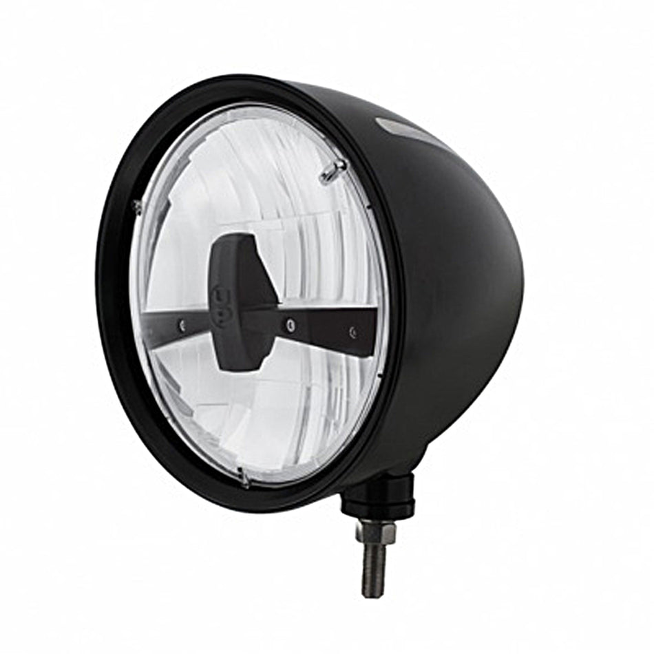 United Pacific - Black "Billet" Style Groove Headlight 5 LED Bulb (Blackout or Chrome)