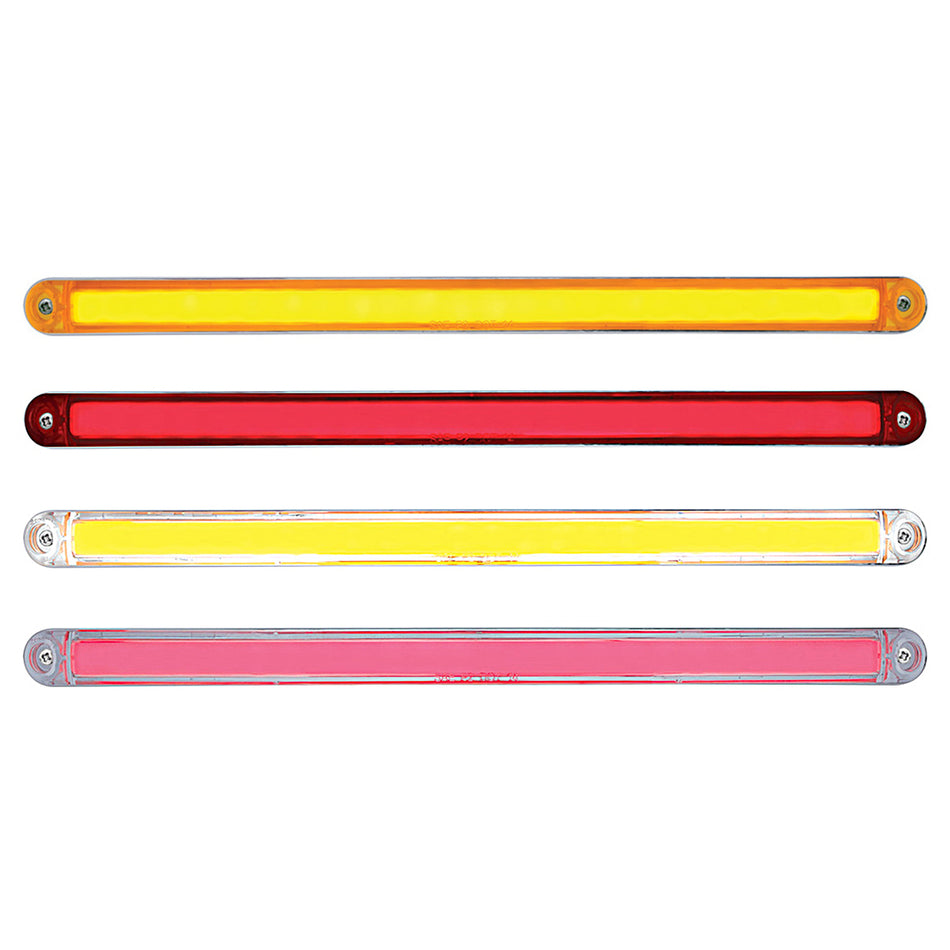 United Pacific - 24 LED Dual Function 12" GloLight Bar With Bezel (Various Colors)