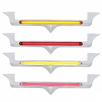 Chrome Hood Emblem Trim With 24 LED GloLight Bar For Kenworth (Various Colors)