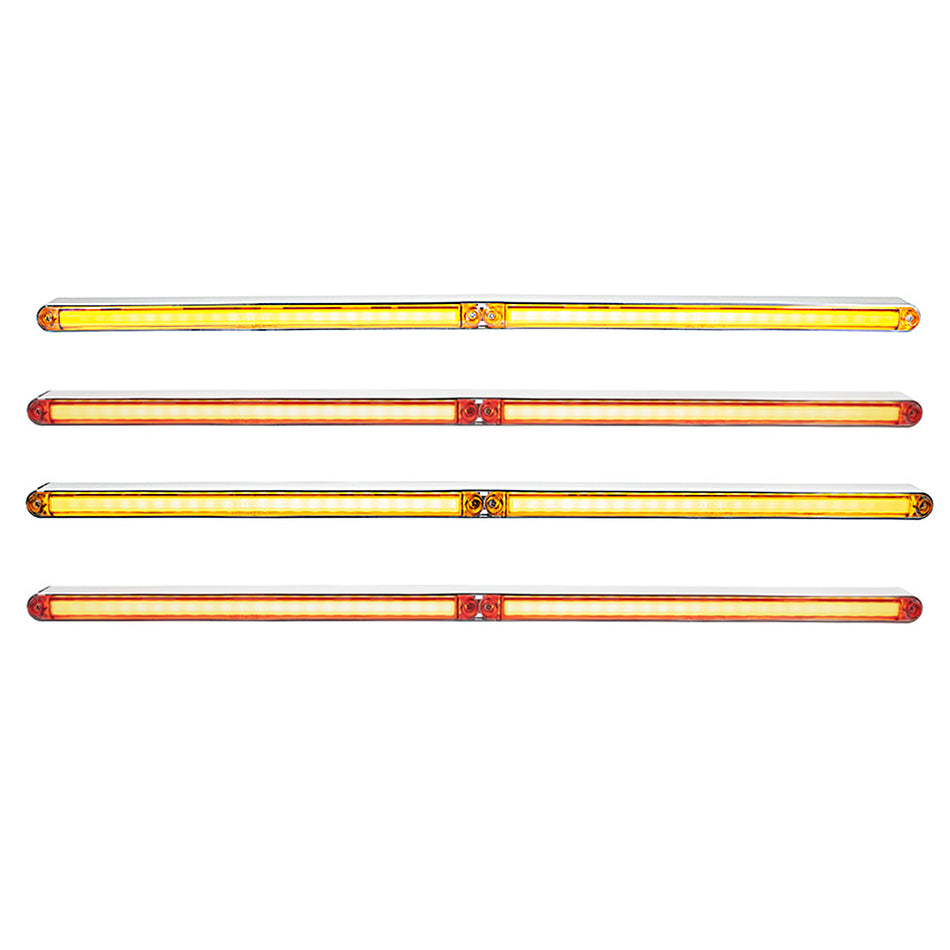 United Pacific - Dual 24 LED Dual Function 12" GloLight Bar With Bezel (Various Colors)