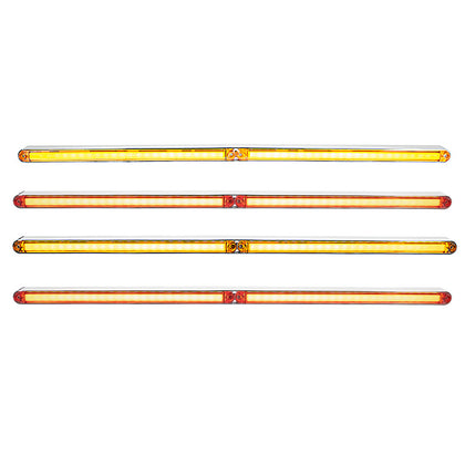 United Pacific - Dual 24 LED Dual Function 12" GloLight Bar With Bezel (Various Colors)