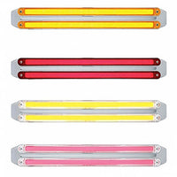 United Pacific - Dual 24 LED Dual Function 12" GloLight Bar With Bezel (Various Colors)