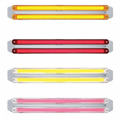 United Pacific - Dual 24 LED Dual Function 12" GloLight Bar With Bezel (Various Colors)