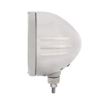 Stainless Steel Classic Stripe Headlight No Bulb With LED Signal (Amber or Clear Lens)