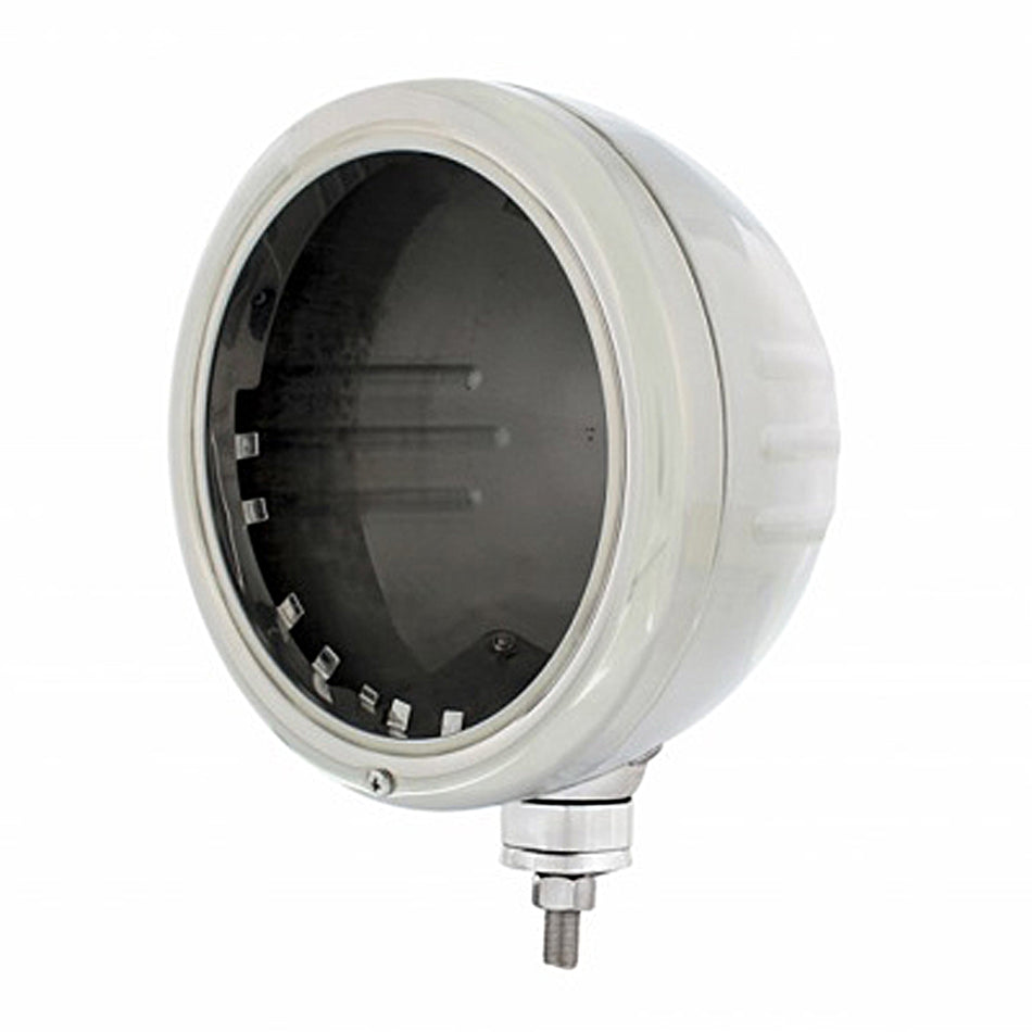 United Pacific - Stainless Classic or "Bullet" Embossed Stripe Style Headlight Housing