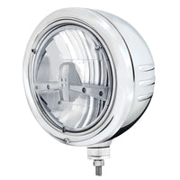 United Pacific - Stainless Steel Classic Embossed Stripe Headlight Housing With 7" 5-LED Headlight