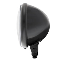 Chrome or Black 5-3/4" Motorcycle Headlight 8 LED Blackout Bulb With Black Bar (Bottom or Side Mount)