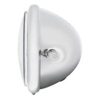 Chrome or Black 5-3/4" Motorcycle Headlight 8 LED Blackout Bulb With Black Bar (Bottom or Side Mount)