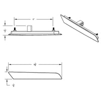United Pacific - LED Hood Fender Side Marker Light For 2018-2024 Volvo VNL (Driver or Passenger Side)