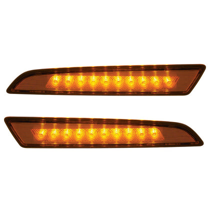 United Pacific - 10 LED Hood Fender Side Marker Light For 2018-2024 Volvo VN/VNL (Driver or Passenger Side)
