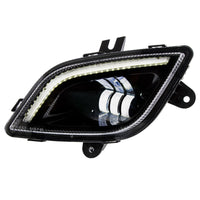 34 LED Black or Chrome Fog Light With LED Light Bar For 2018-2024 Freightliner Cascadia (Driver or Passenger Side)