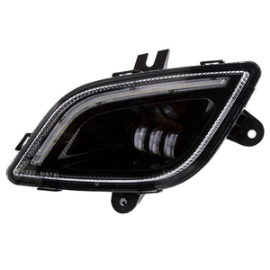 34 LED Black or Chrome Fog Light With LED Light Bar For 2018-2024 Freightliner Cascadia (Driver or Passenger Side)