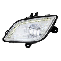 34 LED Black or Chrome Fog Light With LED Light Bar For 2018-2024 Freightliner Cascadia (Driver or Passenger Side)