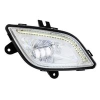 34 LED Black or Chrome Fog Light With LED Light Bar For 2018-2024 Freightliner Cascadia (Driver or Passenger Side)