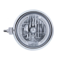 Chrome Guide 682-C Style Headlight Assembly w Crystal Lens & 34 LEDs Position Light (Left or Right Hand Side)