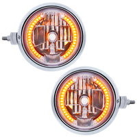 Chrome Guide 682-C Style Headlight Assembly w Crystal Lens & 34 LEDs Position Light (Left or Right Hand Side)