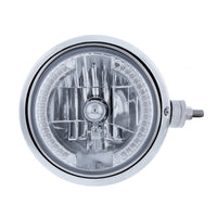 Chrome Guide 682-C Style Headlight Assembly w Crystal Lens & 34 LEDs Position Light (Left or Right Hand Side)