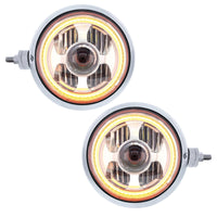 Chrome Guide 682-C Style Headlight Assembly W/LED Headlight & Dual Color Position Light (Left or Right Hand Side)