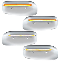 24 LED GloLight Rear Headlight Housing Cover For 2008-2023 Peterbilt 389 Amber LEDS (Driver or Passenger Side)