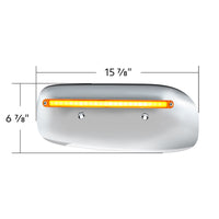 24 LED GloLight Rear Headlight Housing Cover For 2008-2023 Peterbilt 389 Amber LEDS (Driver or Passenger Side)