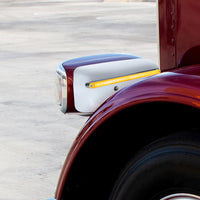 24 LED GloLight Rear Headlight Housing Cover For 2008-2023 Peterbilt 389 Amber LEDS (Driver or Passenger Side)