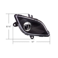 Black High Power LED Fog Light For 2018-2024 Freightliner Cascadia (Driver or Passenger Side)