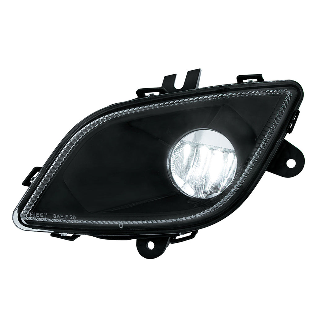 Black Single LED Fog Light For 2018-2024 Freightliner Cascadia - Competition (Driver or Passenger Side)