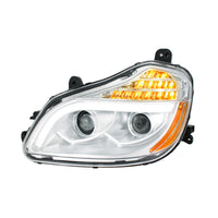 United Pacific - Chrome 8 LED Projection Headlight For 2013-2021 Kenworth T680 (Driver or Passenger Side)