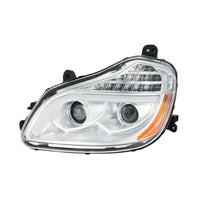 United Pacific - Chrome 8 LED Projection Headlight For 2013-2021 Kenworth T680 (Driver or Passenger Side)