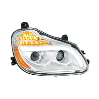 United Pacific - Chrome 8 LED Projection Headlight For 2013-2021 Kenworth T680 (Driver or Passenger Side)
