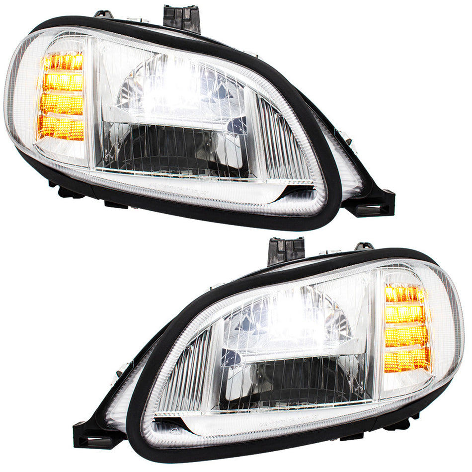 Chrome High Power Full LED Headlight For 2003-2024 Freightliner M2 (Driver or Passenger Side)