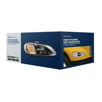 Chrome High Power Full LED Headlight For 2003-2024 Freightliner M2 (Driver or Passenger Side)