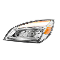 High Power Chrome or Black LED Headlight For 2018-2024 Freightliner Cascadia (Driver or Passenger Side)