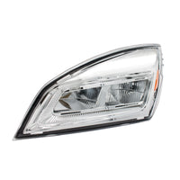 High Power Chrome or Black LED Headlight For 2018-2024 Freightliner Cascadia (Driver or Passenger Side)