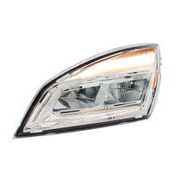 High Power Chrome or Black LED Headlight For 2018-2024 Freightliner Cascadia (Driver or Passenger Side)