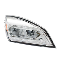 High Power Chrome or Black LED Headlight For 2018-2024 Freightliner Cascadia (Driver or Passenger Side)