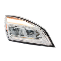 High Power Chrome or Black LED Headlight For 2018-2024 Freightliner Cascadia (Driver or Passenger Side)