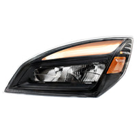 High Power Chrome or Black LED Headlight For 2018-2024 Freightliner Cascadia (Driver or Passenger Side)