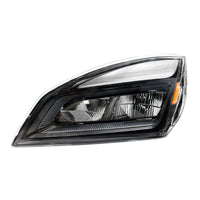 High Power Chrome or Black LED Headlight For 2018-2024 Freightliner Cascadia (Driver or Passenger Side)