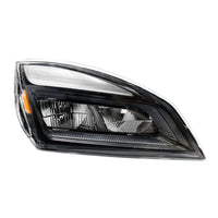 High Power Chrome or Black LED Headlight For 2018-2024 Freightliner Cascadia (Driver or Passenger Side)