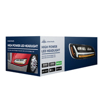 Chrome or Black 6 LED Headlight For Peterbilt 386 (2006-2016) & 387 (2000-2011) (Driver or Passenger Side)