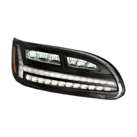 Chrome or Black 6 LED Headlight For Peterbilt 386 (2006-2016) & 387 (2000-2011) (Driver or Passenger Side)