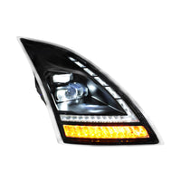 Blackout Full LED Headlight With LED Turn Signal and DRL For 2018-2024 Volvo VNL (Driver or Passenger Side)