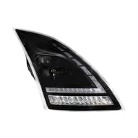 Blackout Full LED Headlight With LED Turn Signal and DRL For 2018-2024 Volvo VNL (Driver or Passenger Side)