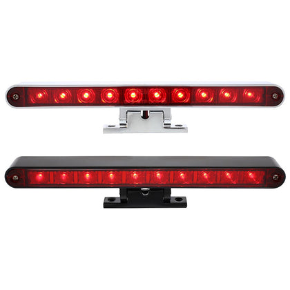10 LED Split Function 3rd Brake Light With Chrome Swivel Pedestal Base (Red LEDs/Red Lens)