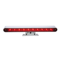 10 LED Split Function 3rd Brake Light With Chrome Swivel Pedestal Base (Red LEDs/Red Lens)